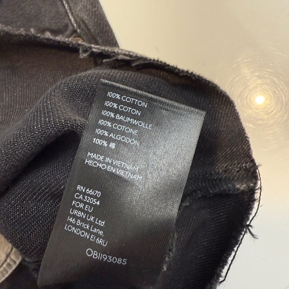 Free People Black Denim Skirt Size 28 New - Picture 6 of 8